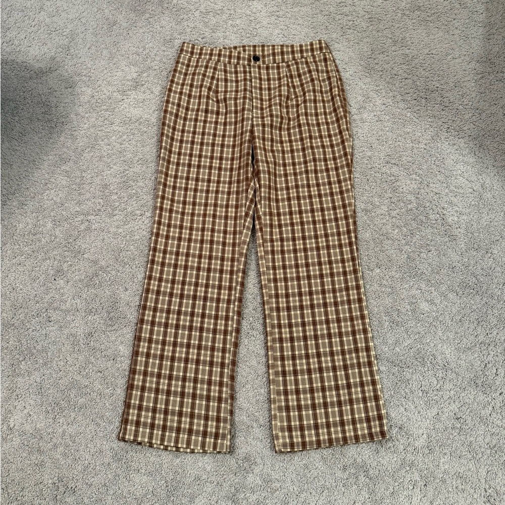 Brown Plaid Trousers